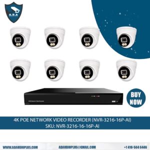 16 CHANNEL 4K POE NETWORK VIDEO RECORDER (NVR-3216-16P-AI)